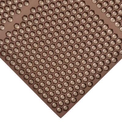 NoTrax T15U0036BR Optimat Grease-Resistant Floor Mat, 3' x 6', 1/2" Thick, Brown