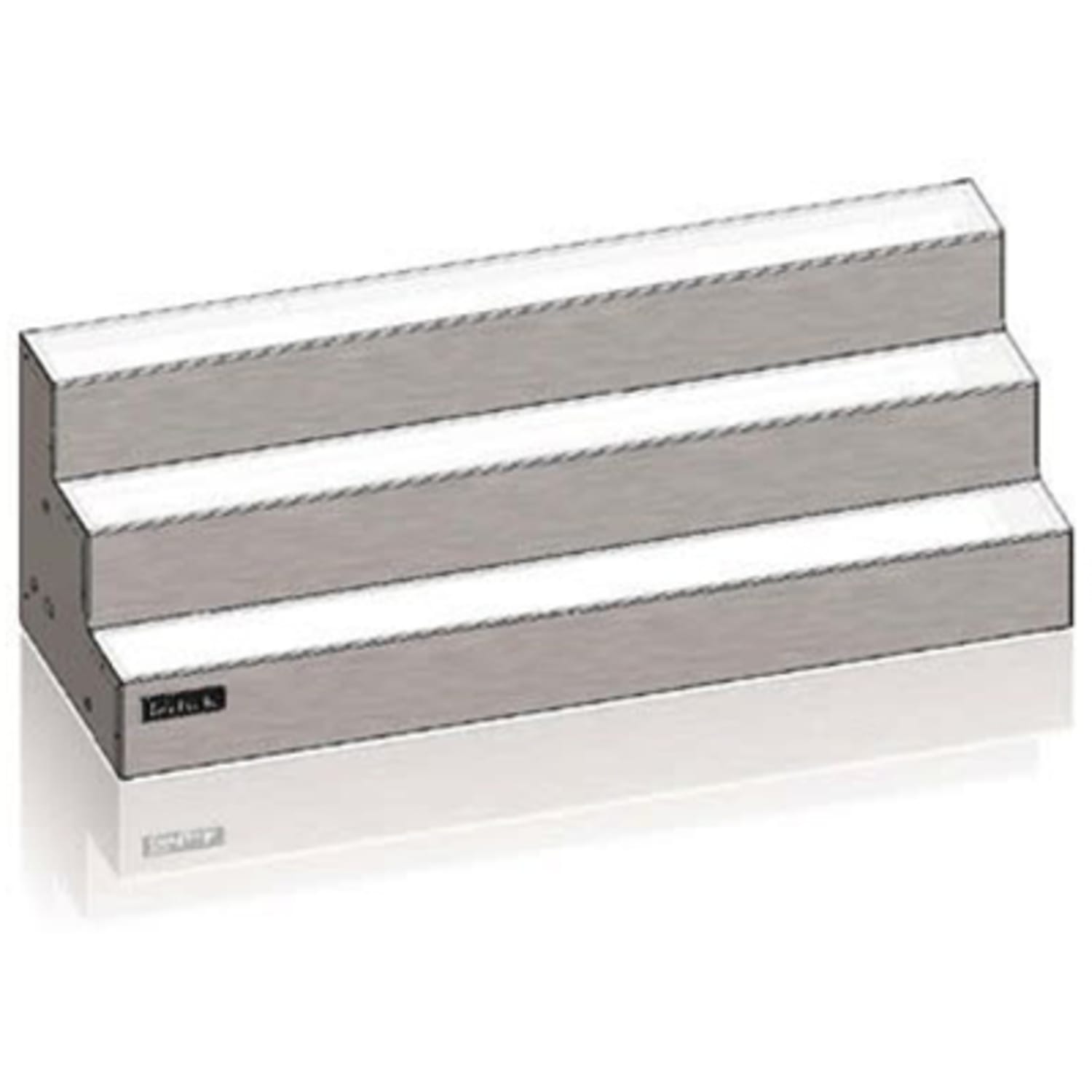 Perlick LMD3-24L 24-in Lighted Merchandise Display w/ Left End Power Cord, 3-Tier, Silver