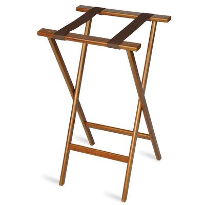 CSL 1270 Economy Wooden Tray Stand w/ Brown Straps...