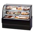 Federal CGR5942 59" Full Service Bakery Case w/ Curved Glass - (3) Levels, 120v, Black