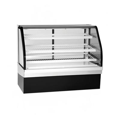 Federal ECGD59 59" Full Service Bakery Case w/ Curved Glass - (4) Levels, 120v, Black