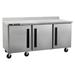 Centerline by Traulsen CLUC-72R-SD-WTLRR 72" Worktop Refrigerator w/ (3) Sections, 115v, 3 Section, Solid Doors, Silver