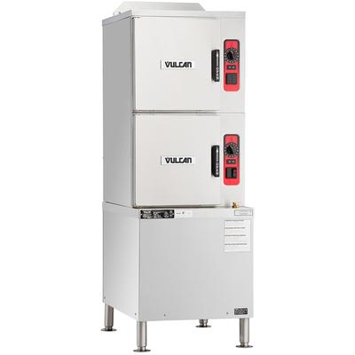 Vulcan C24GA10-PS NG 10 Pan Convection Commercial Steamer - Cabinet, Natural Gas, Stainless Steel, Gas Type: NG