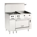 Vulcan EV48-S-4FP24G208 48" 4 Sealed Element Commercial Electric Range with Griddle, 208v/3ph, Stainless Steel