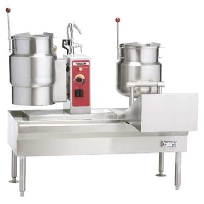 Vulcan VEKT64/1212 240/3 (2) 12 gal Steam Kettles - Manual Tilt, 2/3 Jacket, 240v/3ph, Stainless Steel