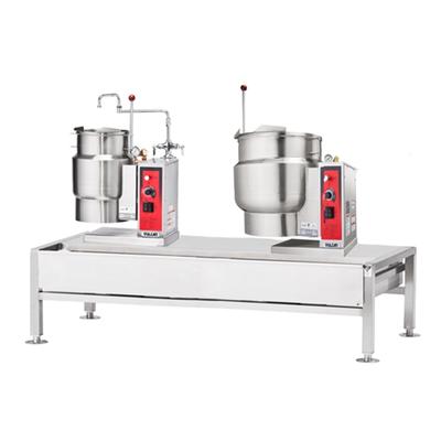 Vulcan VEKT64/612 230/3 6 gal & 12 gal Steam Kettles & Stand Assembly - Manual Tilt, 2/3 Jacket, 230v/3ph, Stainless Steel