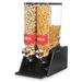 Rosseto DS106 Countertop Dry Food Dispenser, (2) 3 1/2 gal Hoppers, Black Acrylic Stand & Catch Tray