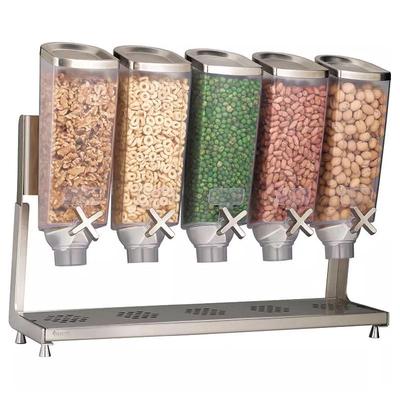 Rosseto EZP2883 EZ-Pro Countertop Dry Food Dispenser, (5) 1 gal Hoppers, Stainless Steel