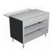 Duke 318-25PG 18" Stationary Serving Counter w/ Shelves & Stainless Top, Semi Gloss Black, Middle & Bottom Shelves, Paint Grip Body