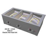 Duke ASI-3E 46 1/4" Slide In Hot Food Table w/ (3) Wells, 240v/1ph, Silver