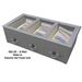 Duke ASI-5E 74 1/4" Slide In Hot Food Table w/ (5) Wells, 120v, Silver