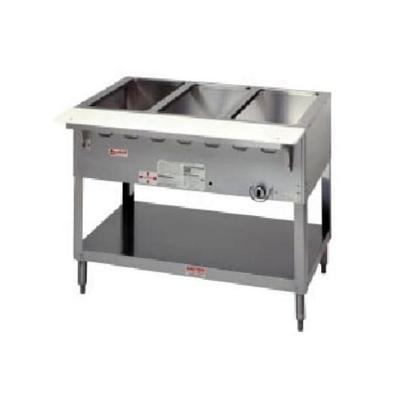 Duke WB304 LP 58 3/8" Hot Food Table w/ 4 Wells & Cutting Board, Liquid Propane, Silver, Gas Type: LP