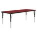 Correll A2460-REC-35-09-09 Activity Table w/ 1 1/4" High Pressure Top, 60"W x 24"D, Red