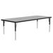 Correll A3060-REC-15-09-09 Activity Table w/ 1 1/4" High Pressure Top, 60"W x 30"D, Gray Granite