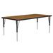 Correll A3672-REC-06-09-09 Activity Table w/ 1 1/4" High Pressure Top, 72"W x 36"D, Oak, Brown