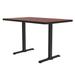 Correll BTT3048-21-09-09 Rectangular Dining Height Table w/ Cherry Laminate Top - 30"W x 48"D, Cast Iron Base, Black