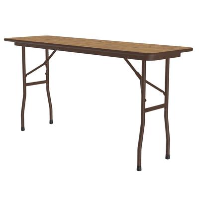 Correll CF1896PX-06 96" Rectangular Folding Table w/ Medium Oak Top, 29"H, Brown
