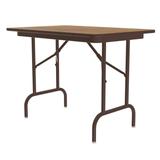 Correll CF2448PX 06 48" Rectangular Folding Table w/ Medium Oak Top, 29"H, Brown