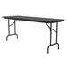 Correll CF2460M 07 60" Rectangular Folding Table w/ Black Granite Melamine Top, 29"H