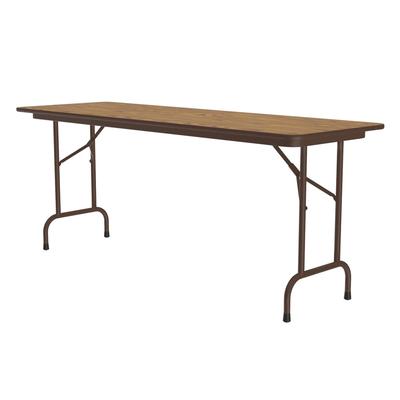 Correll CF2472PX 06 72" Rectangular Folding Table w/ Medium Oak Top, 29"H, Brown