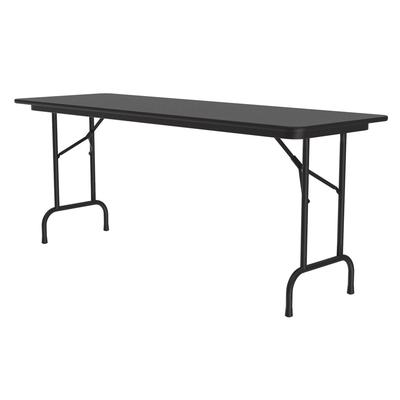 Correll CF2496M 07 96" Rectangular Folding Table w/ Black Granite Melamine Top, 29"H