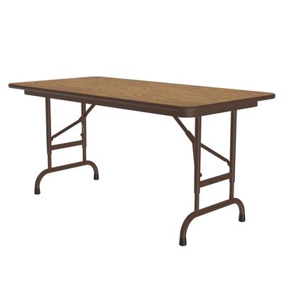 Correll CFA2448PX 06 48" Rectangular Folding Table w/ Medium Oak Top, 32"H, Brown