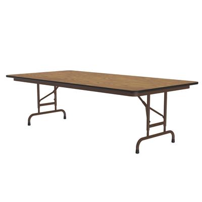 Correll CFA3072PX-06 72" Rectangular Folding Table w/ Medium Oak Top, 32"H, Brown