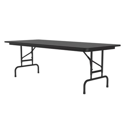 Correll CFA3096M-07 96" Rectangular Folding Table w/ Black Granite Melamine Top, 32"H