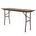 Correll PC1896P 06 96" Rectangular Folding Table w/ Medium Oak Plywood Top, 29"H, Brown