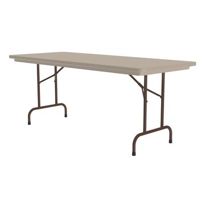 Correll R3072-24 72" R-Series Rectangular Folding Table w/ Mocha Granite Plastic Top, 29"H