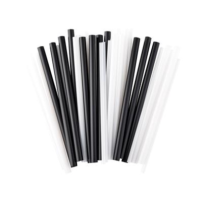 Tablecraft 700131 10" Wrapped Straws - Paper, White, 8-mm. Thickness