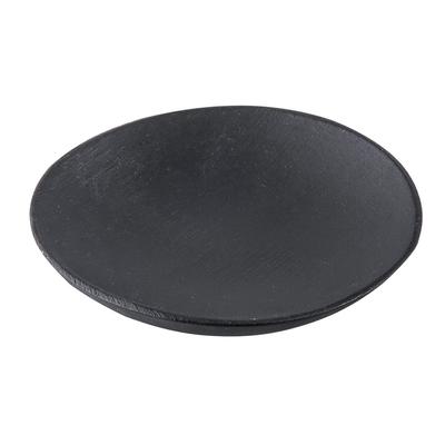 Tablecraft BAMDRBK2 2 1/2" Round Disposable Plate - Bamboo, Black, Pack of 48