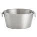 Tablecraft BT199 6 3/4 gal Round Cooling Tub - 19"D x 9"H, Stainless, Silver