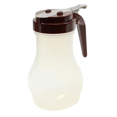 Tablecraft PP410B 10 oz Teardrop Dripcut Server - Polypropylene, Brown ABS Top, Semi-transparent
