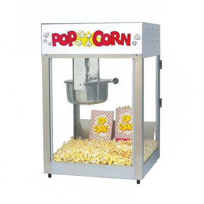 Gold Medal 2389 Lil Max Popcorn Machine w/ 8 oz Kettle & Stainless Dome, 120v, Stainless Steel