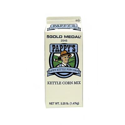 Gold Medal 2545 3 1/4 lb Pappys Kettle Corn Mix, 6/Case