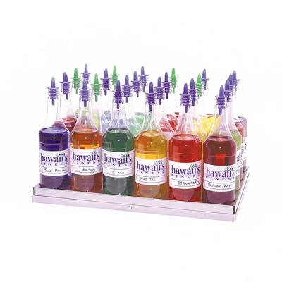 Gold Medal 2724 Shave Ice Flavor Bottle Rack w/ 20 Bottle Capacity, Stainless, Stainless Steel