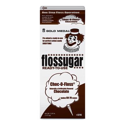 Gold Medal 3216 1/2 gal Choc-O-Floss (Chocolate) Cotton Candy Flossugar