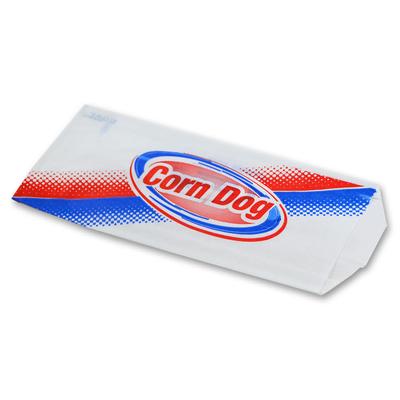 Gold Medal 5468 Printed Disposable Corn Dog Bags, Dry Wax, 1, 000/Case, White