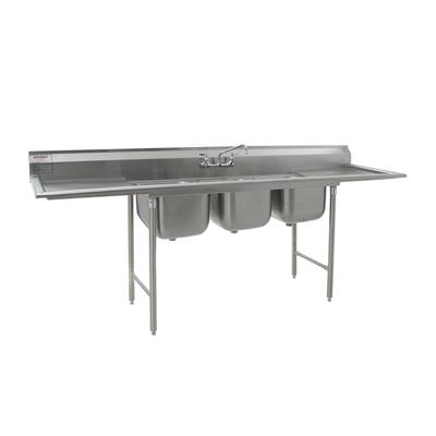 Eagle Group 414-16-3-24 102" 3 Compartment Sink w/ 16"L x 20"W Bowl, 13 1/2" Deep, Stainless Steel