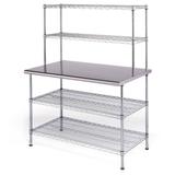 Eagle Group T2448EBW-2 48" 16 ga Work Table w/ Undershelves & 304 Series Stainless Flat Top, Stainless Steel