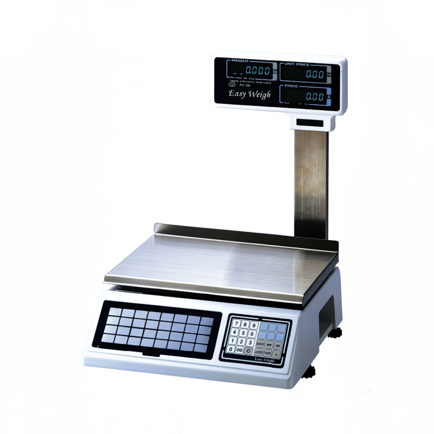 Skyfood PC-100-PL 60 lb Dual Range Electronic Price Computing Scale w/ Elevated LCD, Stainless Steel, 115 V