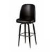 Oak Street SL3133-BLK Swivel Commercial Bar Stool w/ Solid Back & Black Vinyl Bucket Seat, Black