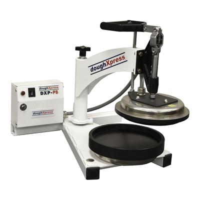 DoughXpress DXP-PB-2-8-120 Manual Pizza Dough Press - 8" Round Non Stick Platens, 120v, White