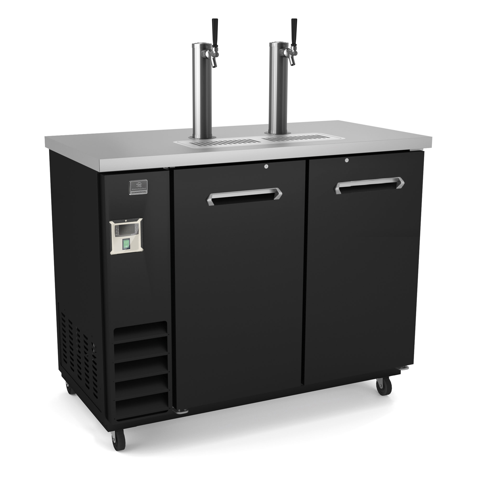 Kelvinator Commercial KCHBBD2D2T 49" Kegerator Beer Dispenser w/ (6) 1/6 Keg Capacity - 6 Columns, Black, 115v