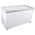 Kelvinator Commercial KCNF140WH 59 1/2" Mobile Ice Cream Freezer w/ Wire Storage Basket - White, 120v, Heavy-Duty Casters