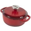 Lodge EC1D43 1 1/2 qt Cast Iron Dutch Oven, Enamel, Island Spice, Red