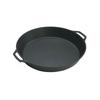 Lodge L17SK3 17" Round Seasoned Cast Iron Skillet w/ Handles, Black