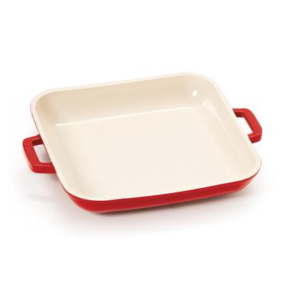 GET CA-004-RW/CC 10 oz Mini Induction Grill Pan - Aluminum w/ Ceramic Coating, Red, Case of 12