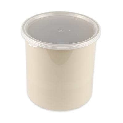 GET CR-0270-T 2 7/10 qt Salad Crock w/ Lid, Plastic, Tan, Beige